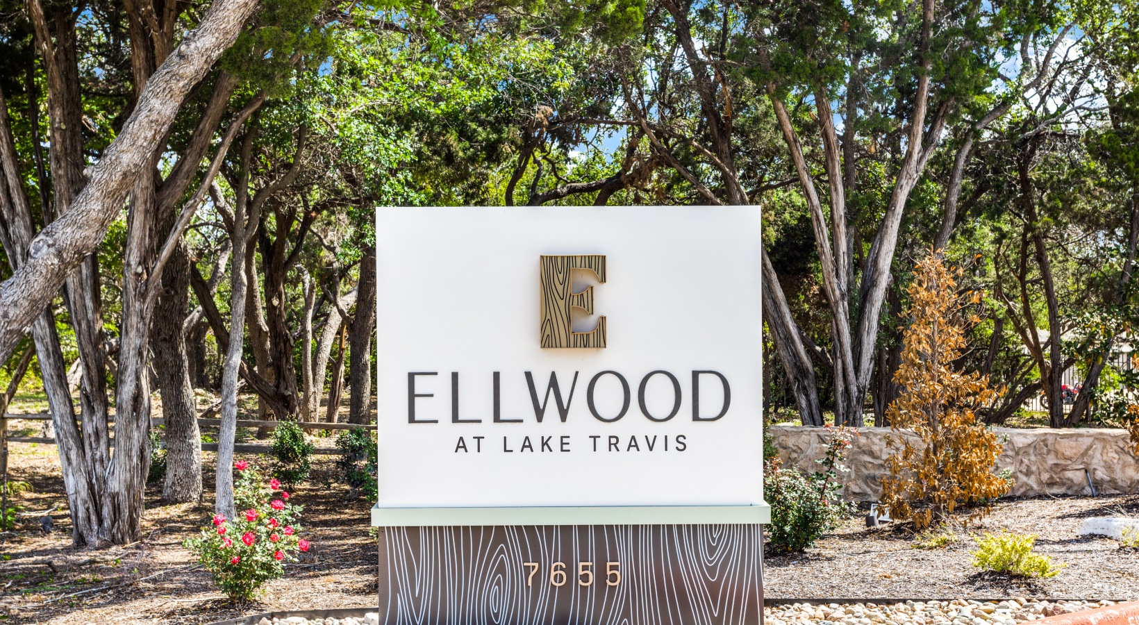 the sign for elwood at The Ellwood at Lake Travis